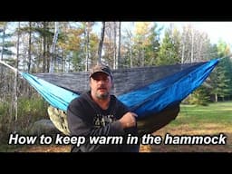 How to keep warm in a hammock - Adjusting the underquilt is #1 plus other tips