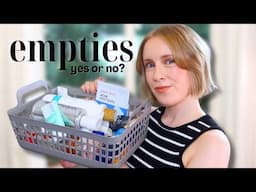 ALL MY BEAUTY EMPTIES 🗑️ 20+ products I've used up - would I repurchase?