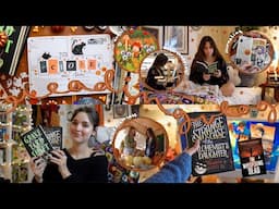 READING VLOG | atmospheric books, gaming, pumpkin carving, october journal set up🎃