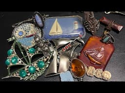 Vintage Jewelry Auction Win haul ! vintage jewelry Bag Unbagging !