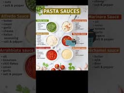 Different sauces #typesofsauces #pastasauce #pastasaucerecipe