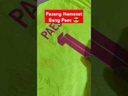 Pasang Nameset Bang Paes dirumah menggunakan setrika dirumah 🔥 #jerseytimnas #namesetjersey #erspo