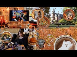 READING VLOG | late october days, spooky reads, journaling + halloween things🎃