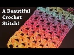 A Beautiful Crochet Stitch - Trellis Shell Stitch! Blankets, scarves & more! Beginners +