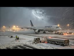 Paris Paralyzed by Snowstorm: Chaos at Charles de Gaulle Airport