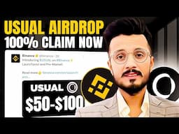 $100 Airdrop Claim on Binance || USUAL Launchpool Airdrop || Binance usual launchpool