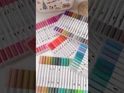 100 Colors Brush Pen || Shopee Malaysia #shorts #brushpen #ohuhumarkers #bobbiegoods