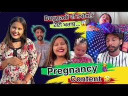 Buggadi Pregnancy Content funny Video 🤣🤣 Preet Akash Pregnancy Roast 🤰 #punjabiroast