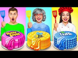 Me vs Grandma Cooking Challenge | Cake Decorating Challenge Game by MEGA GAME