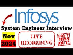 🔴LIVE🔴 Nov 2024 infosys fresher interview questions and answers🔴infosys coding questions and answers