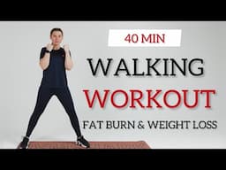 40 MIN WALKING WORKOUT FOR WEIGHT LOSS / NON- STOP /CARDIO / FAT BURN / Home workout