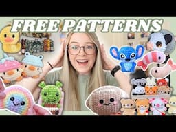 20 Quick & FREE Crochet Patterns that are perfect for markets!🛍️ (Low-sew and no-sew!)