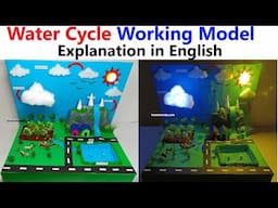 water cycle working model explanation in english - diy - howtofunda