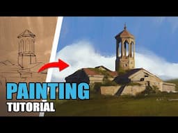 How I Paint Landscapes from Reference ( Digital Painting Tutorial )