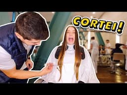 CORTEI MEU CABELO!! 💇 Um dia comigo #VlogDaJulia