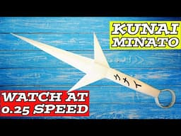 Amazing DIY Origami Kunai Minato WATCH AT 0.25 SPEED | How to Make a Paper Kunai Knife