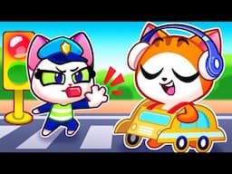 🔴🟢 Baby Cat Learns How To Cross The Street 🟢🔴 Kids Safety Tips