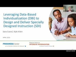 Leveraging Data-Based Individualization to Design and Deliver Specially Designed Instruction