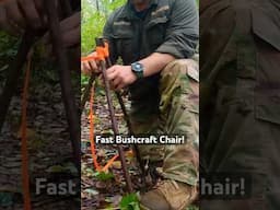 Fast Bushcraft Chair! #bushcraft #survival #skills #chair #hurricane #storm #forest #rain #diy