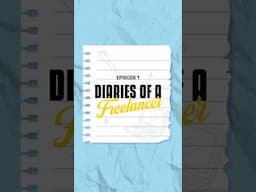 Episode 1 | Diaries Of A Freelancer 👩‍💻 #shorts #graphicdesign #freelancer