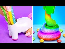 Is It Rainbow Unicorn Candy?! 🦄🌈 Awesome Fidgets and Hacks