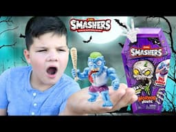 CALEB OPENS ZURU SMASHERS Horror House with DAD!!