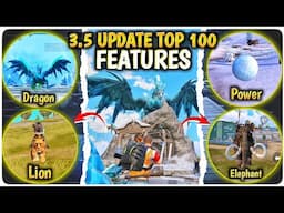 BGMI 3.5 UPDATE IS HERE 🔥 TOP 100 SECRET FEATURES IN BGMI 3.5 UPDATE - TIRCK TO KILL DRAGON SOLO