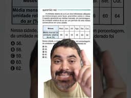 Questãozinha MOLE da prova de MATEMÁTICA DO ENEM 2024 #enem