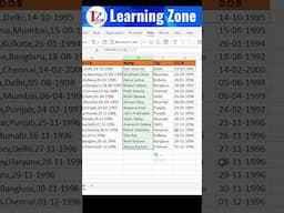 How to Split the Text | Learning Zone Sanju #excel