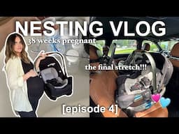 NESTING VLOG [ep.4] the finale!!— installing the car seat, sterilizing bottles, etc. *38 weeks!!*