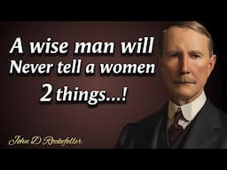 A Wise Man Will Never Tell A Women 2 Things | John D. Rockefeller Motivational Quotes