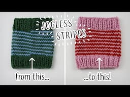 How to knit perfect 1 round stripes (NO JOG!)