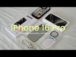 iPhone 16 pro (natural titanium)  unboxing + accessories + camera test (ft. casetify)