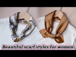 Trendy scarf styles for women. How to do a scarf.