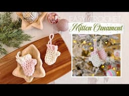 EASY CROCHET: Mitten Ornaments (Beginner-Friendly Crochet!)