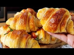 MASSA FOLHADA feita em casa CROISSANT perfeito FICA BOM DEMAIS