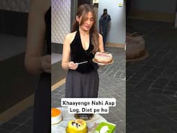 B'day Girl #mahirasharma cake cuts with media after that she gave cakes to poor kids