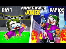 I Survived 100 Days as JOKER in Minecraft