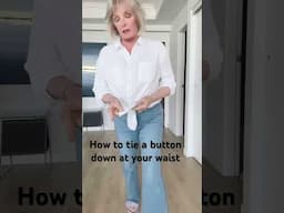 How to Tie a Button Down Shirt at Your Waist #fashion #styletips