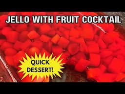 Easy Jello Fruit Cocktail Recipe 🍮 5 Min Prep Classic No-Bake Dessert Everyone Loves! 🍑