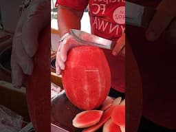 Watermelon cutting master's amazing cutting skill!!!