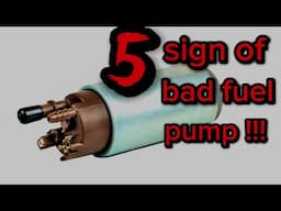 Common sign of bad fuel pump