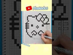 🎨DIBUJANDO A HELLO KITTY COMO UN FANTASMA en PIXEL ART - PIXELADOS