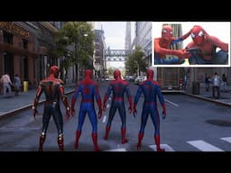 SPIDERMAN MCU AND SONY PLAYING SPIDERMAN 2 (FUNNY FREE ROAM GAMEPLAY)