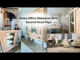 DIY second hand flips: Office Zen Makeover, furniture refinishing by sanding back & Board & Batten