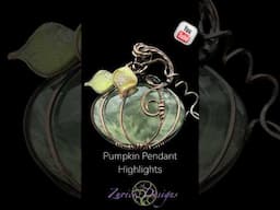 🎃 Wire Wrapped Gemstone Pumpkins with Resin Leaves 🍂