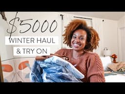 $5000 WINTER CLOTHING HAUL + TRY ON | Shopbop, Nordstrom, Aritzia, Amazon the Drop