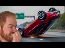 Wham Baam Reacts to the MOST EPIC Car Crashes in Games