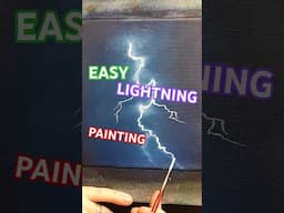 How to paint Lightning ⚡oil paint techniques #howtopaint #lightning  #shortsart