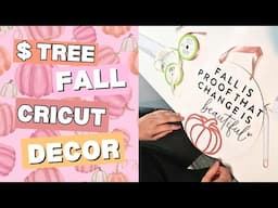 DOLLAR TREE WOODEN FALL SIGNS MADE WITH CRICUT